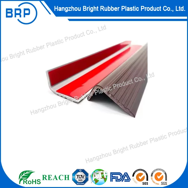 High Quality Soft Rubber PVC Aluminium Stair Nose Parts Modern Design Non-Slip Step Edging Strip Stair Nosing Wholesale