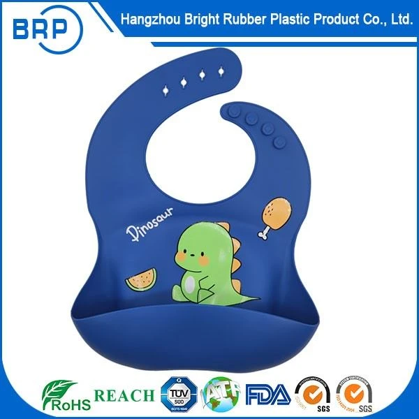 China Manufacturer Eco-friendly Silicone Baby Feeding Bibs